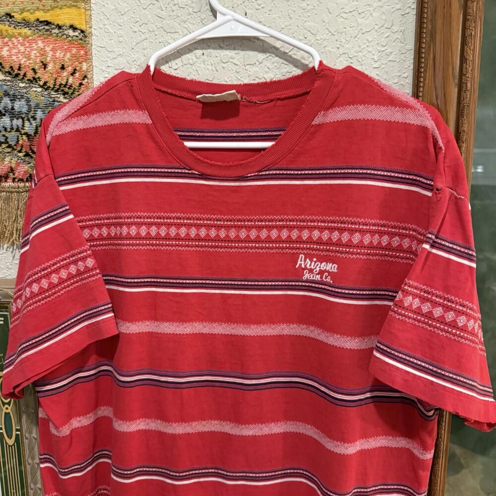 Women's 90s RARE Embroidered Arizona Jean Co. Striped Western Shirt‎ Size Medium - Picture 3 of 6